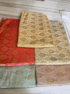Luxurious Premium Brocade Fabric <b>for</b> Garments, Upholstery, and Crafting High-Quality Jacquard Woven Textile with Elegant Pattern - Product Image 4