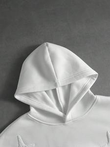 Pull court à capuche pour femme en molleton de coton léger tenue streetwear décontractée élégante parfaite pour la gym, le yoga ou les vêtements de voyage - Product Image 6