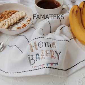 Haute qualité meilleur prix tissu turc en coton broderie personnalisée serviettes de cuisine 2 pièces ensemble essuie-mains torchons - Product Image 3