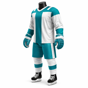 Tenue de hockey sur glace personnalisée, ensemble maillot et short sublimés, vêtements d'équipe pour adultes, fabricant OEM ODM - Product Image 3
