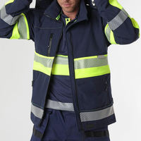 Chaqueta DE SEGURIDAD reflectante de alta visibilidad para hombre, sudadera con capucha de alta visibilidad para guardia de seguridad, ropa de trabajo, chaqueta de invierno de construcción