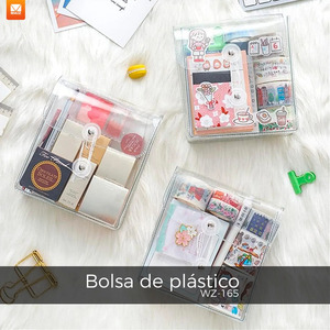 กระเป๋าใส่ดินสอ/แฟ้มใสกันน้ำ - คละสี - Product Image 2