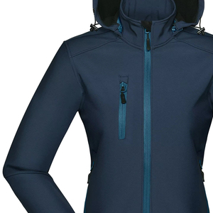 Fermeture éclair à capuche femmes décontracté respirant tissu coupe-vent vêtements chauds polaire léger femmes veste Logo personnalisé - Product Image 5