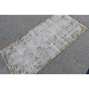 Classic Gray 2.7x5.7ft Patchwork Rectangle Design Turkish <b>Rug</b> Wool Polyester Material Latex Backing for Living Room for Teens - Product Image 4