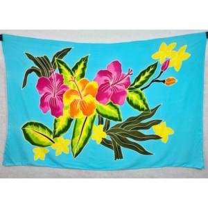 100% Fine Quality Rayon Hand-Painted Hawaiian Sarongs Pareo Custom Wholesale Beachwear Cover Asia <b>Pacific</b> Islands HPSU004-02-180 - Product Image 1