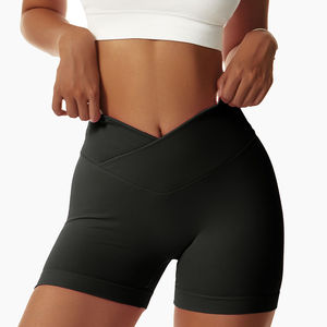 Vente en gros de shorts respirants de qualité supérieure shorts de fitness décontractés pour salle de sport shorts en coton pour femmes vente en gros de shorts de yoga avec logo personnalisé - Product Image 4