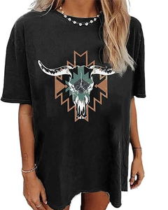 Camiseta para Mujer, Estilo Vintage, Estampado Floral, Camisetas con Gráficos Inspiradores, Tops Casuales de Verano, Holgadas, para la Playa - Product Image 2