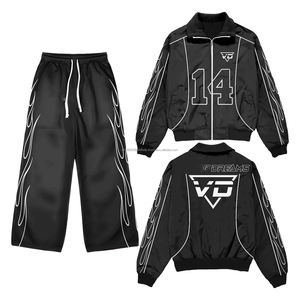 Conjunto Deportivo de Invierno para Hombre, Estilo Hip Hop, Resistente al Viento, Transpirable, con Cierre Elástico, Dos Piezas - Product Image 2