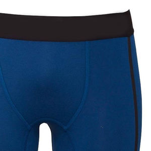 กางเกงขาสั้นผู้ชายลายสก็อตสไตล์ฮิปฮอป ปี 2023 แห้งเร็ว เป็นมิตรกับสิ่งแวดล้อม ผ้ายืดสีน้ำเงิน ผลิตจากสแปนเด็กซ์/โพลีเอสเตอร์ รับผลิตแบบ OEM - Product Image 3