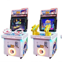 Machine d'arcade familiale multi-jeux à monnayeur, avec interface en anglais, éclairage LED clignotant et boîtier métallique renforcé pour usage intérieur