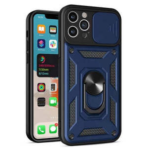Supporto ad Anello Magnetico Resistente per iPhone 16 6.1 con Copertura Scorrevole per Fotocamera - Product Image 1
