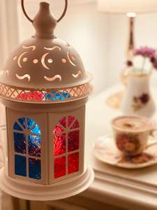 Designer decorative <b>metal</b> <b>lantern</b> created with embossed motifs perfect for luxury weddings and cultural occasions - Product Image 5