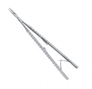 Castroviejo 14 cm Micro Porte-Aiguille Mâchoires Droites Manuelles en Acier Inoxydable avec Poignée à Ressort 1.2mm - Product Image 6