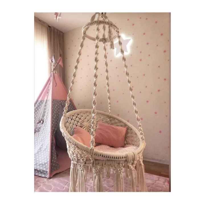 Single Macrame Hand Knitted Swing (CREAM) Mis38005