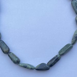 10mm 12mm 14mm Natural verde Kambaba jaspe piedra suave Tumble cuentas de piedras preciosas hebras para fabricación de joyería collar pulsera - Product Image 3
