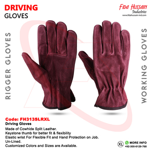 OEM Cowhide Split Leather Unlined <b>Driver</b> <b>Gloves</b> Sicherheitsarbeitshandschuhe 2025 Keystone Thumb Styled Industrial <b>Gloves</b> - Product Image 6