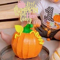 Kleiner Kürbis ist auf dem Weg Cake Topper Glitter Fall Baby Shower Dekoration für Herbst oder Halloween Themed Boy Geburtstags feier