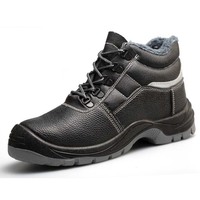Chaussures de sécurité en cuir microfibre, anti-perforation, antistatiques, avec embout en acier, antidérapantes, pour travaux de construction