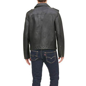 Blouson aviateur en cuir véritable pour homme, style universitaire oversize, doublé pour l'hiver, coupe droite, style urbain - Product Image 6