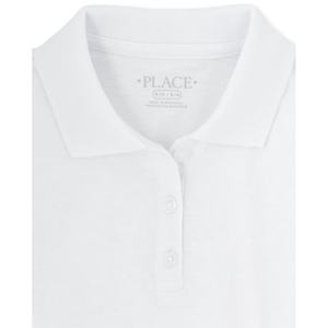 Lot de 2 uniformes scolaires de polo en jersey doux blanc pour filles - Product Image 1