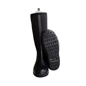 <strong>Men's</strong> Black Rubber Rain <strong>Boots</strong> Fashionable Winter <strong>Wellington</strong> Shoes Waterproof Non-Slip Warm Shoes with EVA Insole for Gardening - Product Image 2