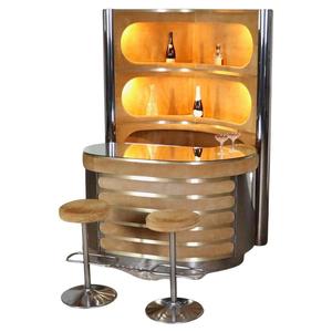 Meubles de bar en bois et fer de style industriel moderne, durables et écologiques pour la maison, le bar, le restaurant, le sous-sol, le café en plein air - Product Image 5