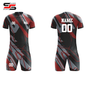 เสื้อฟุตบอลแบบสั่งทำชุดฟุตบอลเสื้อฟุตบอลแบบแห้งเร็วสีน้ำเงินชุดสีเหลืองระเหิดชุดเครื่องแบบฟุตบอล - Product Image 4