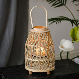 Vente en gros de bougeoirs en bambou OEM Designs Bougeoirs, lanternes et bocaux à bougies pour la décoration intérieure du Vietnam - Product Image 5