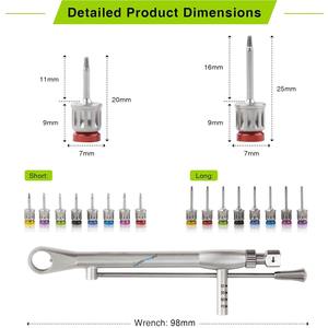 Kit de tournevis universel pour implants dentaires, autoclavable, avec clé dynamométrique pour implants dentaires, couple réglable de 10 à 70 Ncm, cliquet et 16 pièces - Product Image 2