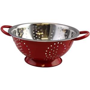 Passoire à légumes en acier coloré imprimé à la main, pas cher, ensemble de 3 pièces, nouveau, moderne avec poignée - Product Image 1