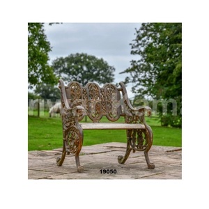 Offre Spéciale rustique en fonte et bois banc monoplace Design moderne meubles de jardin pour parc pelouse cour et entrée décor - Product Image 5