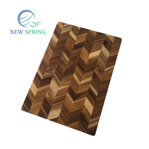 Tabla de cortar cuadrada de teca Reversible de calidad superior ecológica gourmet, tabla de cortar de cuentas de extremo de servicio de cocina clásica - Product Image 5