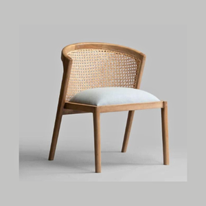 Fauteuil d'appoint moderne Chaise de salle à manger rembourrée en bois massif Finition de luxe douce faite à la main pour la maison Restaurant Café Utilisation pour la vie - Product Image 2