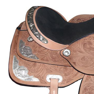 Handmade tiếng Anh-loại Phương Tây yên Bộ dụng cụ thiết kế da với vú tổng hợp dây cương cho đua thùng và cưỡi ngựa - Product Image 3