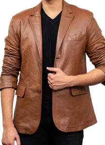 เสื้อโค้ทหนังแกะสำหรับผู้ชายเสื้อแจ็คเก็ตแฟชั่นคอปกสไตล์สำนักงานแนวสตรีทปรับแต่งได้ตามต้องการ - Product Image 6