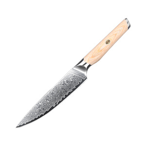 Vente en gros de commandes en gros personnalisées OEM ODM couteau ambidextre fait à la main portable léger en acier damas lavable au lave-vaisselle - Product Image 1