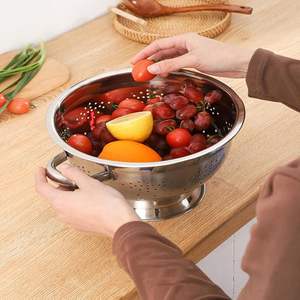 Durable Stainless Steel <b>Mesh</b> Colander Heavy-Duty Metal <b>Strainer</b> for Pasta, Rice & Vegetables Bulk Wholesale Supply - Product Image 3