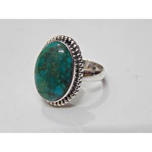 แหวนพลอยเทอร์ควอยซ์ธรรมชาติทำด้วยมือเงินแท้925ชิ้น-ของขวัญครบรอบหรูหราสำหรับ R0078-GS ของเธอ - Product Image 6