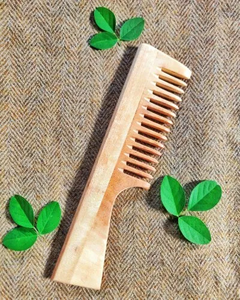 2025 Top Selling India Handmade Neem <b>Wooden</b> <b>Comb</b> Wide Tooth Anti-Dandruff Hair Loss Herbal Scalp Therapy for Hair Growth - Product Image 6