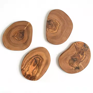 High Quality Wooden <b>Coasters</b> Acacia Wood Cup <b>Coasters</b> for Water <b>Glass</b> and Factory by crescent crafts - Product Image 4