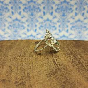 Bague de fiançailles élégante Boho en argent sterling 925 Cocktail Artisan Crafted Beautiful Peridot Diamond Elegant Designer Jewelry - Product Image 2