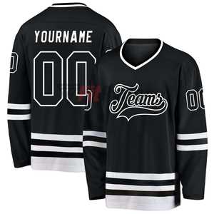 Mejor diseño personalizado de impresión por sublimación de los hombres camisetas de hockey sobre hielo de manga larga de los hombres transpirables camisetas de hockey sobre hielo al por mayor - Product Image 3
