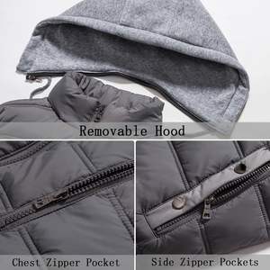 2023 Logo personnalisé Polyester poids lourd chaud sans manches vestes bouffant hommes hiver gilet pour hommes tissu brillant - Product Image 4