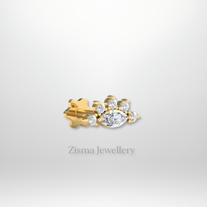 ต่างหูเพชรชั้นดีสุดหรู14K 18K เครื่องประดับเจาะทองคำแท้ห้องปฏิบัติการจริงได้รับการรับรองจาก IGI GIA - Product Image 6