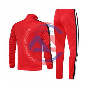 Conjunto Deportivo de Dos Piezas para Hombre, Chaqueta y Pantalones Deportivos con Logotipo Personalizado, Estilo Patchwork, Tela de Velour y Poliéster - Product Image 2