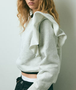 Sudadera extragrande Lisa OEM de alta calidad para mujer Sudadera extragrande de talla grande con cuello redondo hecha a medida para mujer - Product Image 2