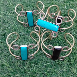 Pulseras de latón chapadas en oro hechas a mano de estilo clásico, brazalete de pulsera elegante para fiestas y bodas, regalos de boda, manualidades RF - Product Image 3