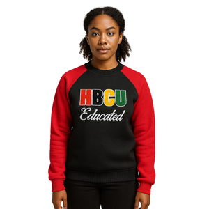 Sudadera con Mangas Raglán Pan Africana, Estilo HBCU, Bordado Chenille, Ropa de Hermandad Griega Divine Nine, Logotipo Personalizado, Moda - Product Image 1