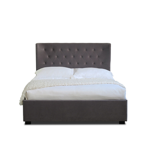 Kensington Ottoman <b>Bed</b> <b>Frame</b> High Quality Blue Velvet With Modern Design MDF and Plywood Panel Type Lift Storage King Size - Product Image 1