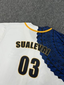 Maillot de baseball personnalisé El Salvador uni, style Hip Hop Hipster, chemises boutonnées unisexe, vente en gros pas cher, OEM, haut de sport respirant 100% - Product Image 6